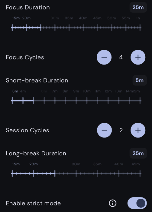 Pomodoro Setup